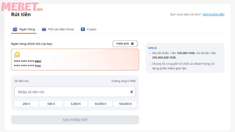 Chỉ dẫn quy trình 4 bước rút thưởng siêu nhanh